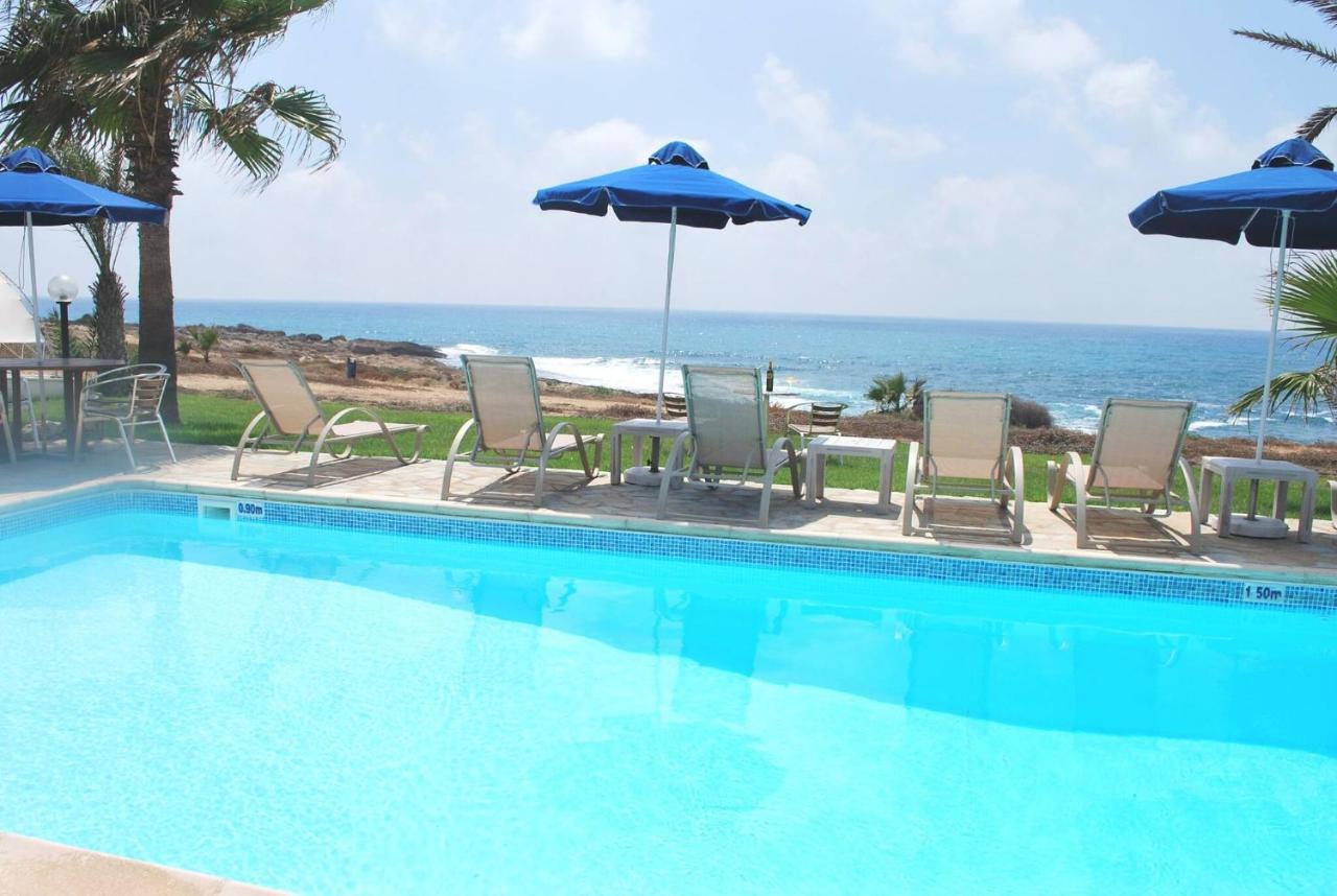 Sea Front Villa, Heated Private Pool, Amazing Location Paphos 323 Kissonerga Eksteriør bilde