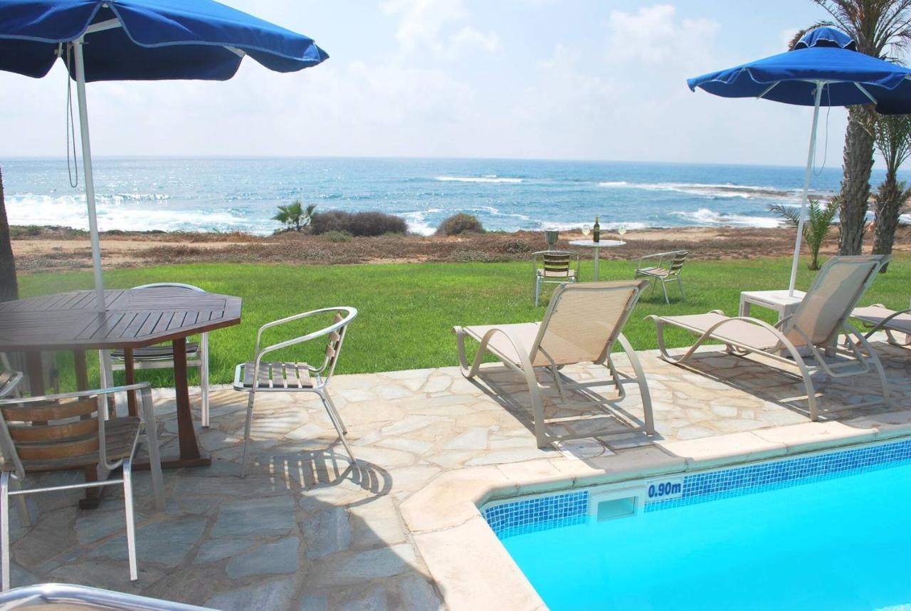 Sea Front Villa, Heated Private Pool, Amazing Location Paphos 323 Kissonerga Eksteriør bilde