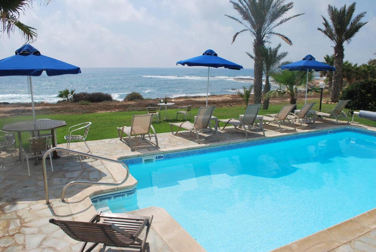 Sea Front Villa, Heated Private Pool, Amazing Location Paphos 323 Kissonerga Eksteriør bilde